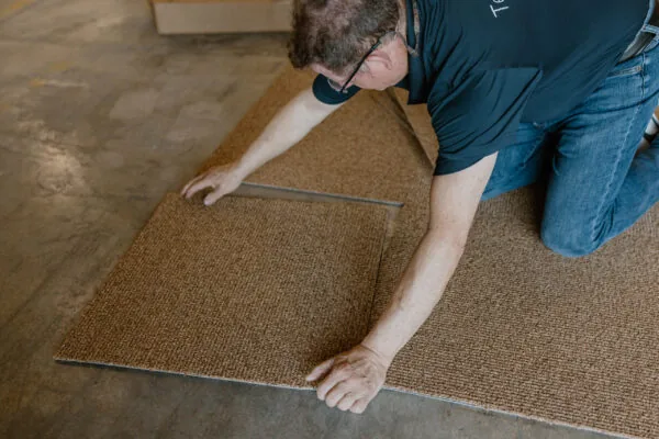 Carpet tile for basements and play spaces